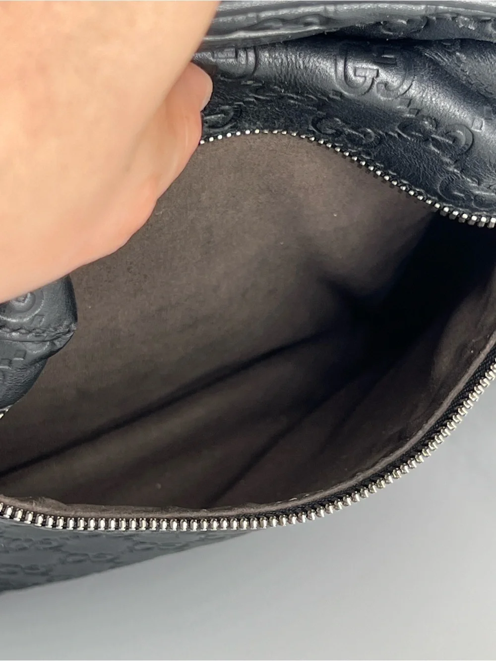 Gucci Guccissima Leather Sling Crossbody Bag